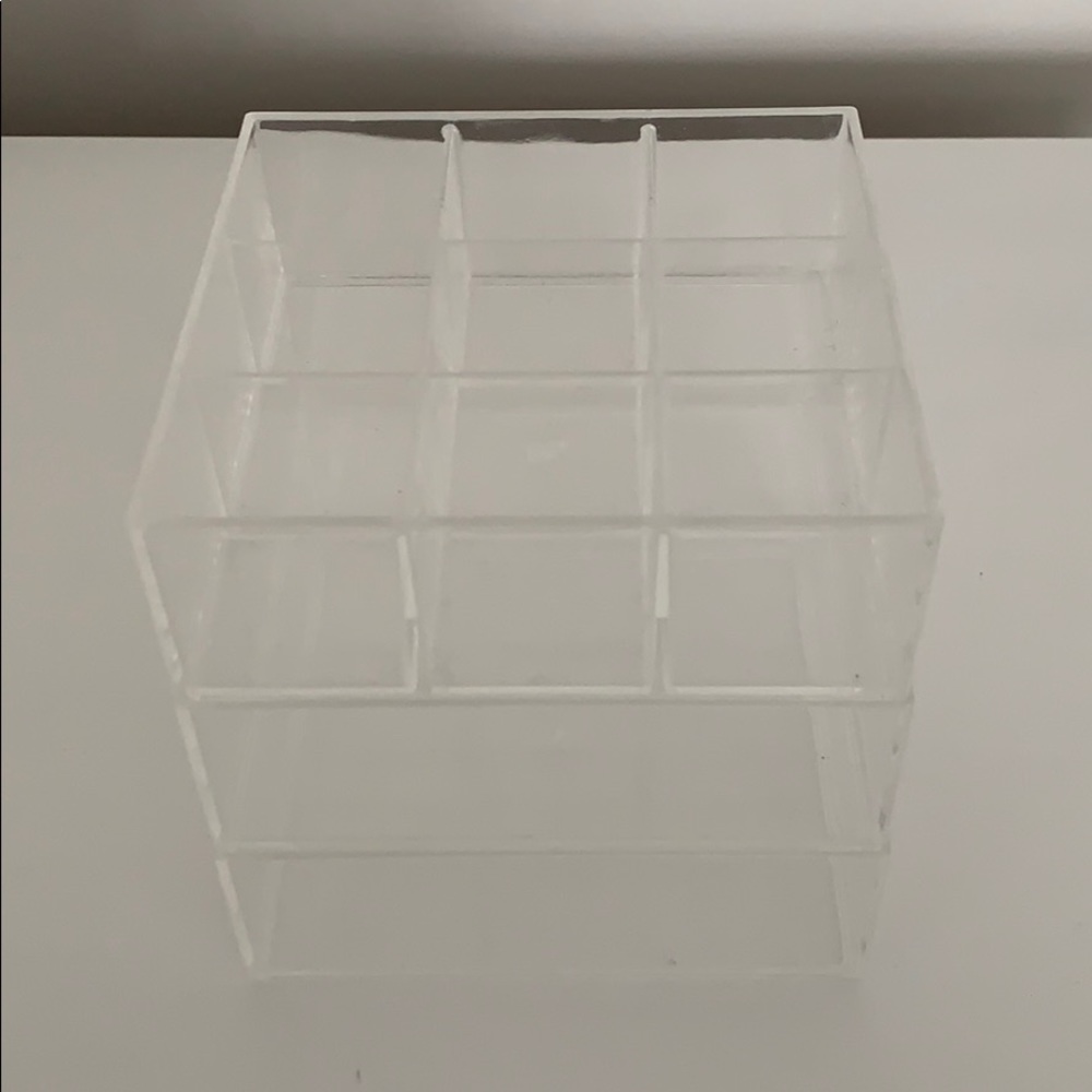 Stackable clear makeup/nail polish organizer